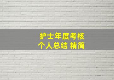 护士年度考核个人总结 精简